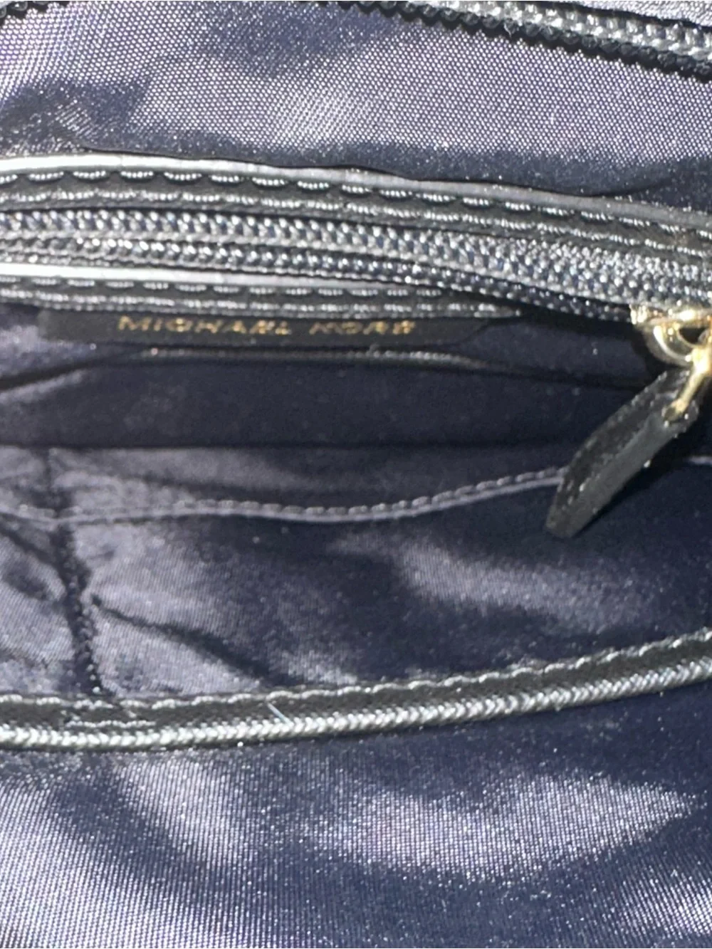 Michael Kors Black Crossbody Bag with Gold Hardware